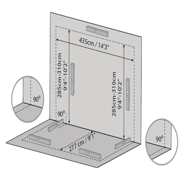 SanRemo vinterhage 3 x 4.25 m – grå