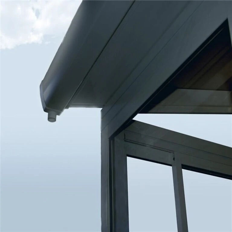 Sanremo 13 ft. x 14 ft. solariumsett – grå konstruksjon og hybridplater