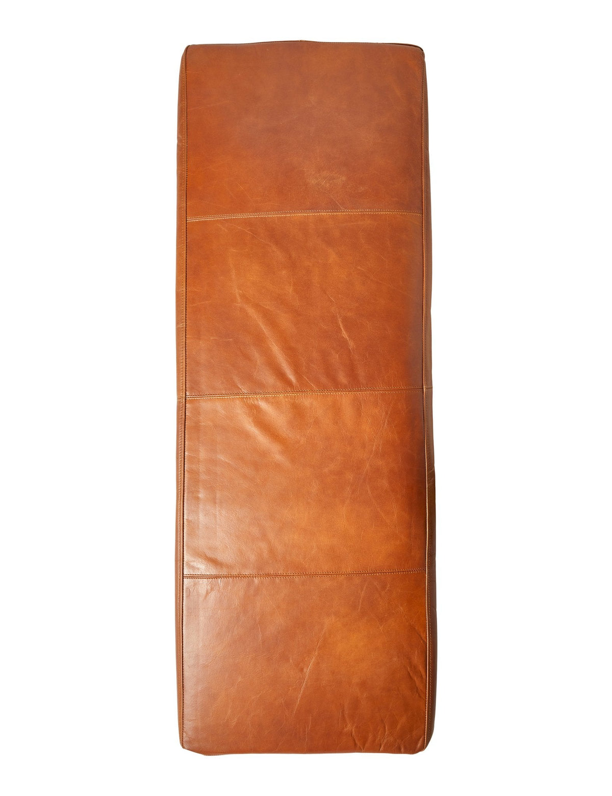 Buffalo Leather Bench Cushion 118 x 40 x 5 cm - Cognac