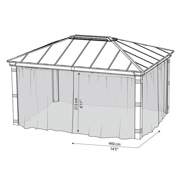Nettsett til Dallas-lysthus 14 ft. × 16 ft.
