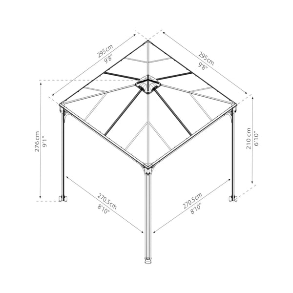 Paviljongen Palermo 3000 – antrasittgrå – 7016