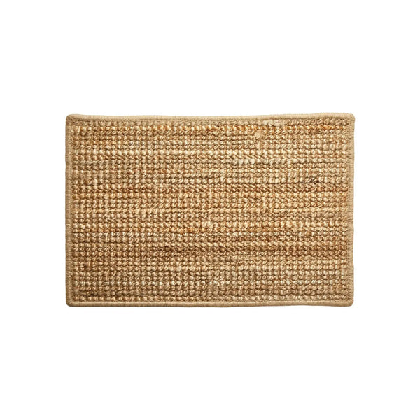 Bouclé Jute Rug with Latex Backing 60 x 90 cm - Natural