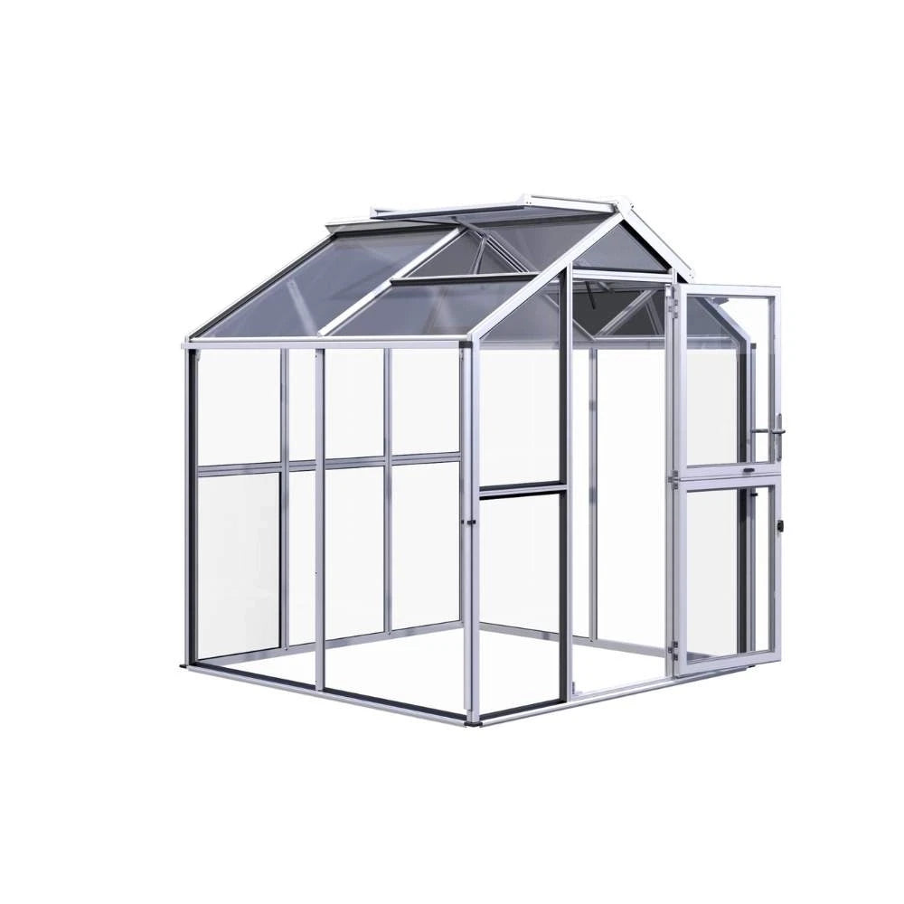 Drivhus Galant II, 4 mm glass + polykarbonat, blank