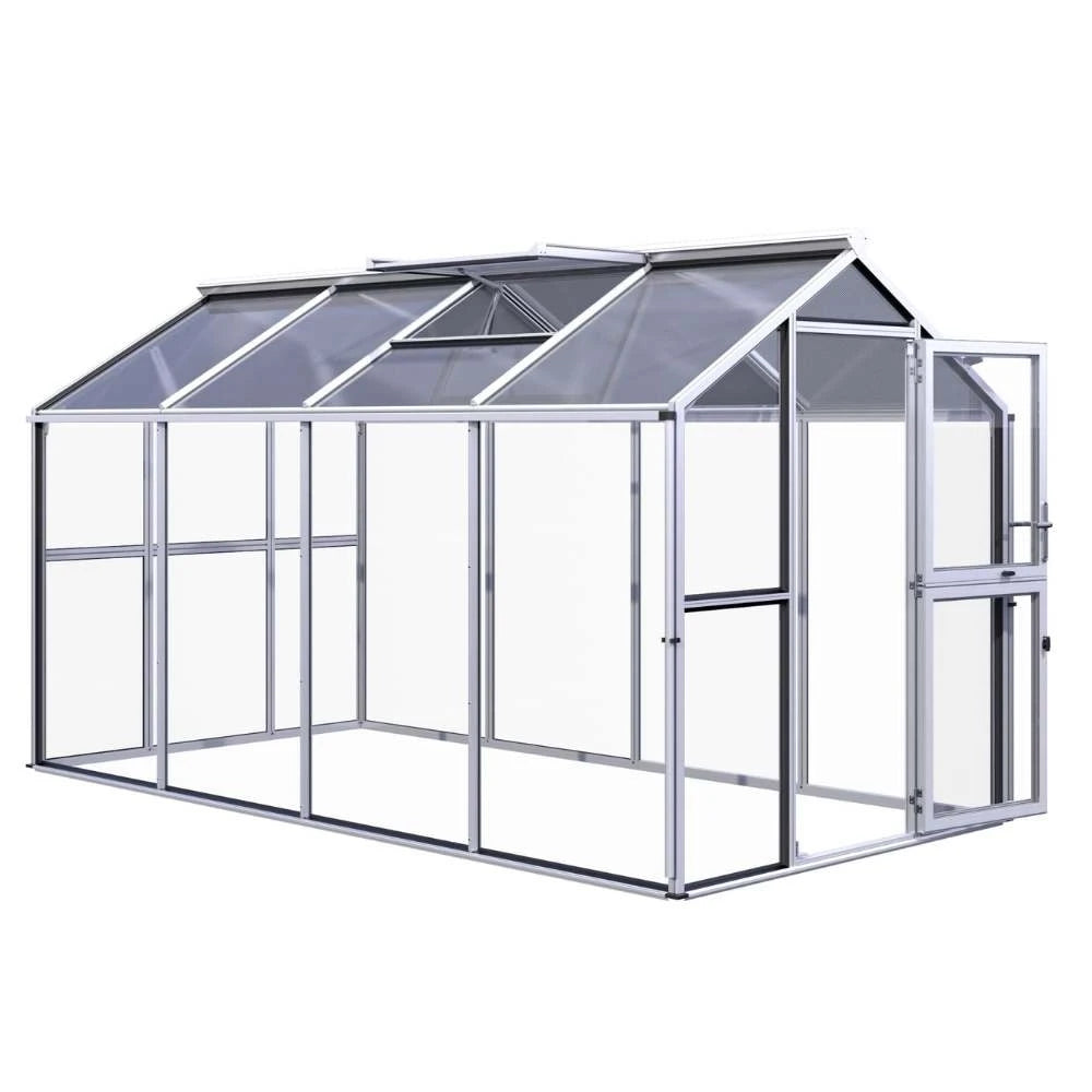 Drivhus Galant IV, 4 mm glass + polykarbonat, pressblank