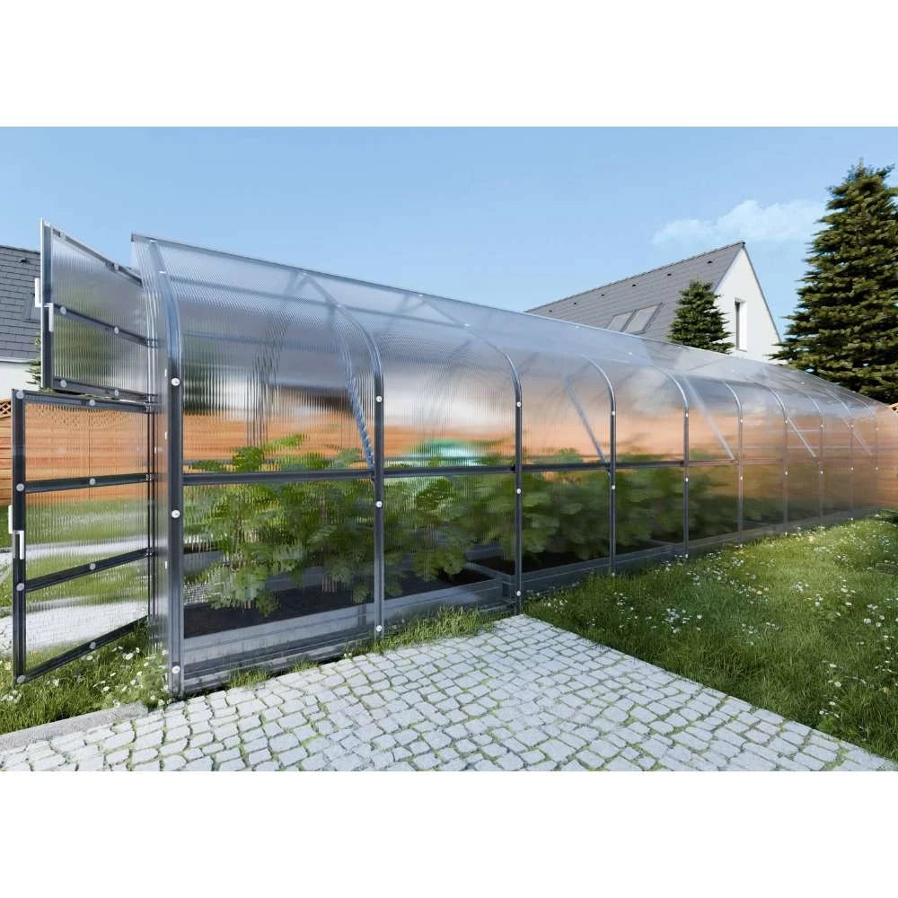 KLASIKA Drop-drivhus 2,5 x 10 m (25 m2)
