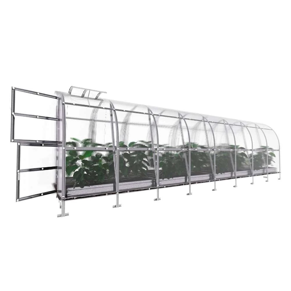 KLASIKA SLIM-drivhus 2 x 8 m (16 m2)