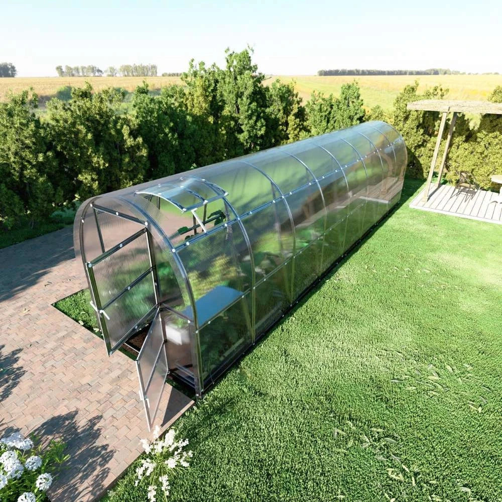 KLASIKA SLIM-drivhus 2 x 8 m (16 m2)