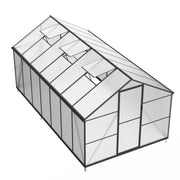 Essential-drivhus svart 422 cm – polykarbonat