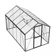 Premium Black-drivhus 382 cm – glass/polykarbonat