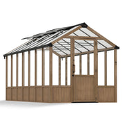 Natura drivhussett i sedertre 8 ft. x 17 ft. – klare polykarbonatpaneler