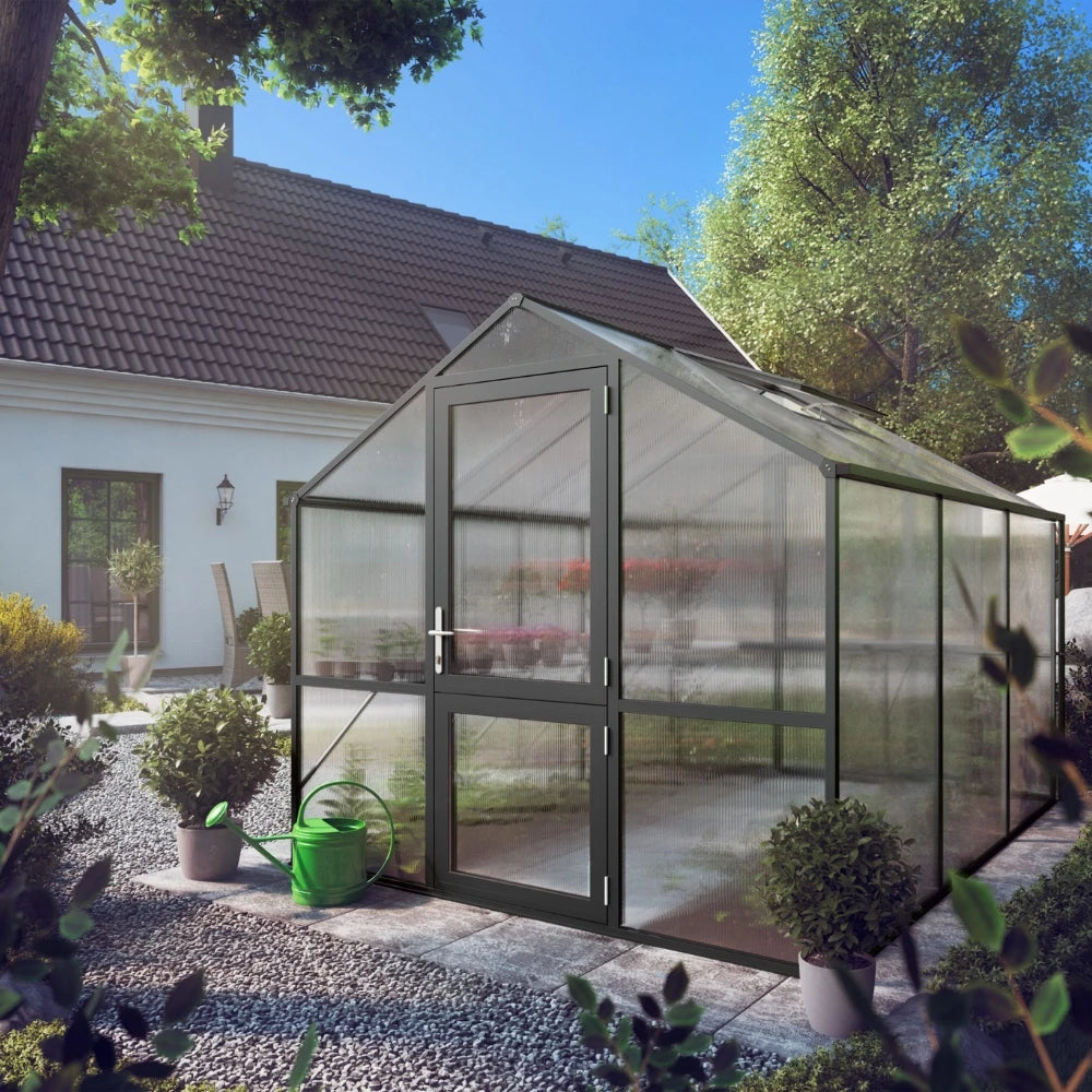 Rose III antrasittgrått drivhus KGT – elegant design
